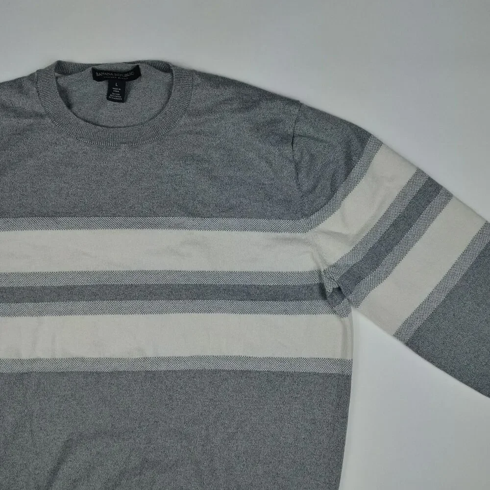 BANANA REPUBLIC Sweatshirt Sweater Lightweight Men's Size Large Pullover Casual